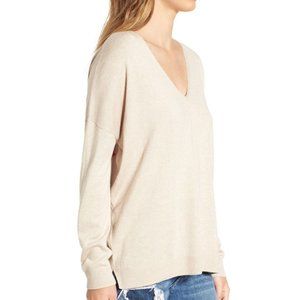 Leith V-Neck Tan Sweater
